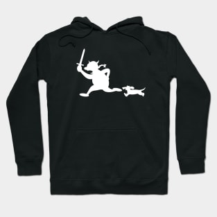 Running Viking with Dachshund (white) Hoodie